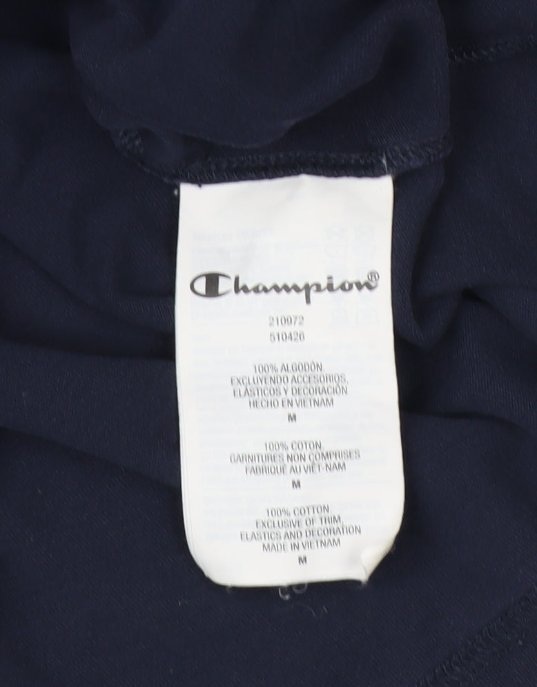 Champion Men's Blue Medium Cotton T-Shirt