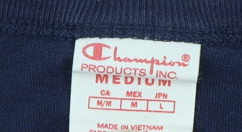 Champion Men's Blue Medium Cotton T-Shirt