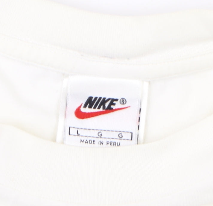 Nike Men's White Sports Graphic T-Shirt Size L
