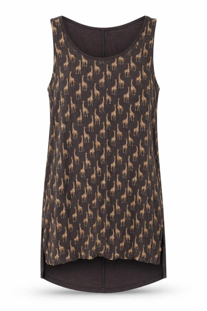 FatFace Women's Brown Animal Print Tank Top UK 6