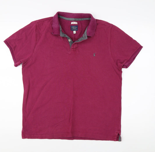 Joules Men's Red Slim Fit Polo Shirt L
