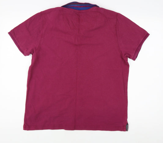 Joules Men's Red Slim Fit Polo Shirt L