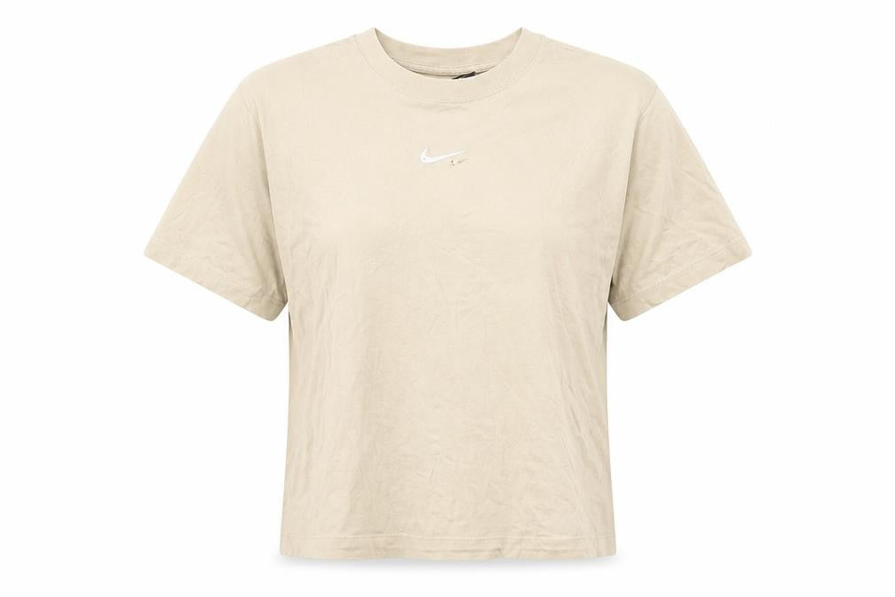 Unisex Adultss UK Size M Nike Beige 100% Cotton T-Shirt