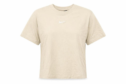 Unisex Adultss UK Size M Nike Beige 100% Cotton T-Shirt