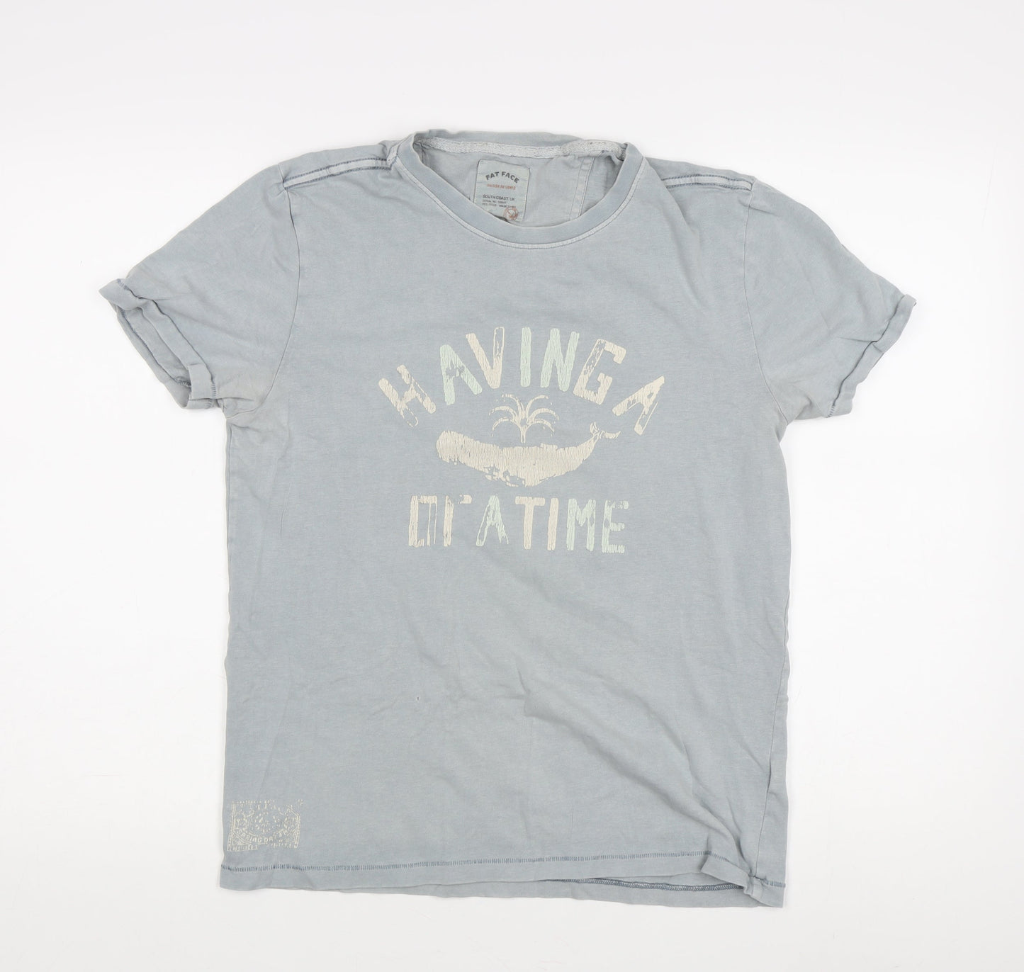 Fat Face Blue Men's Graphic T-Shirt, Size S