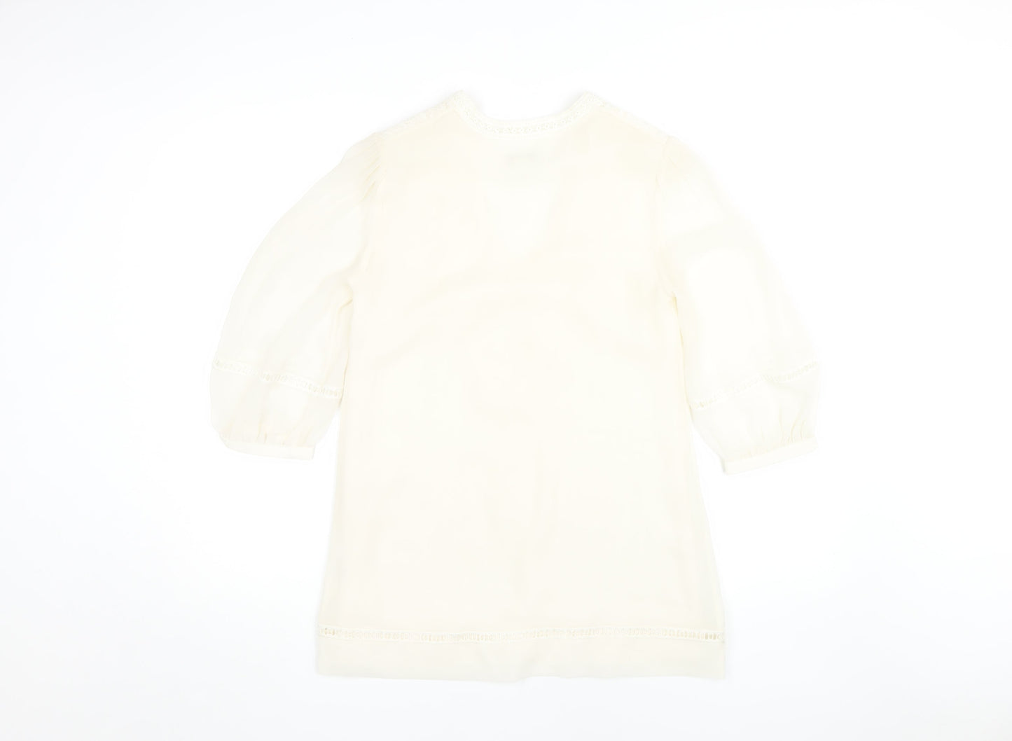 Monsoon Women's Ivory Tunic Blouse Size 8 Regular
