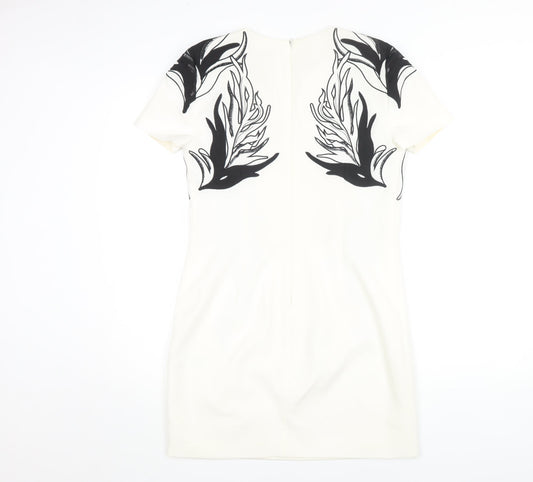 Karen Millen Women's Ivory Sheath Dress Size 12