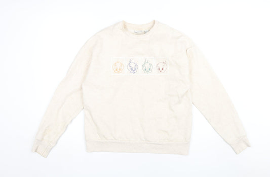 Looney Tunes Women's Beige XS Pullover Sweatshirt