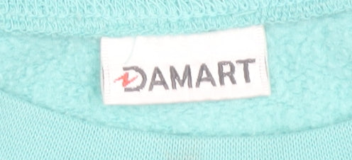 Damart Women's Blue Floral Long Sleeve Sweatshirt - L