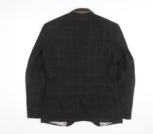 House of Cavani Men's Brown Check Blazer Size 40