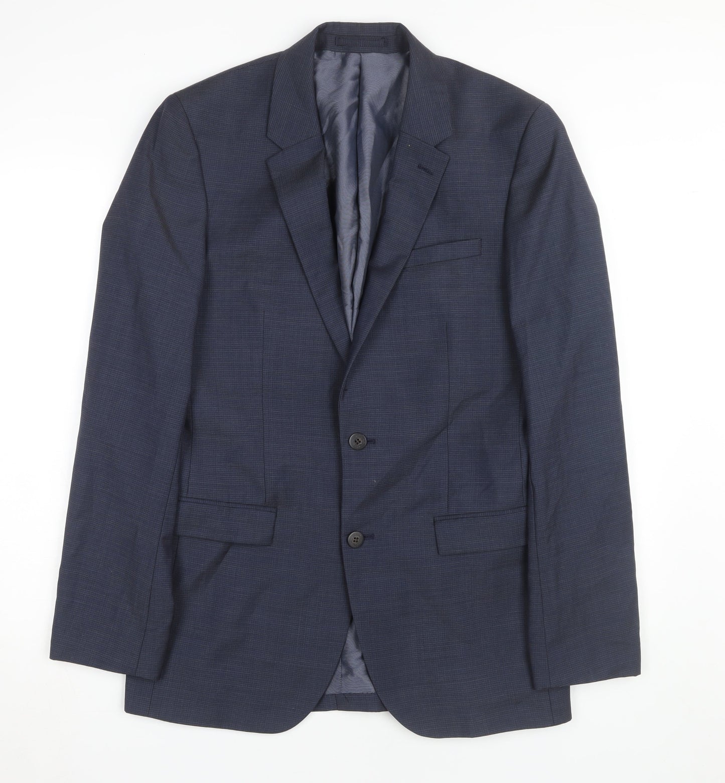 Marks & Spencer Men's Blue Wool Blazer 38 Long
