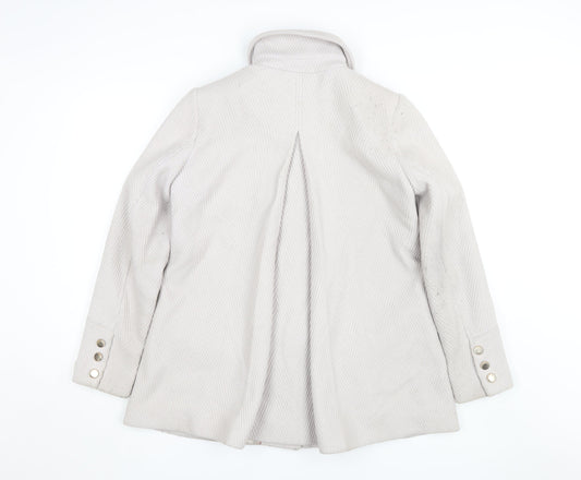 Ted Baker Women's Beige Classic Wool Overcoat Size 10