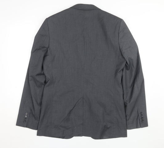 H&M Men's Grey Blazer 38R Regular Fit Formal