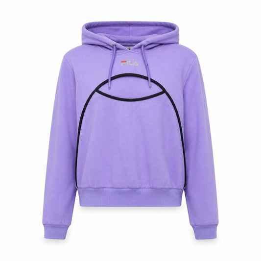 Womens UK L Regular FILA Purple Pullover Hoodie