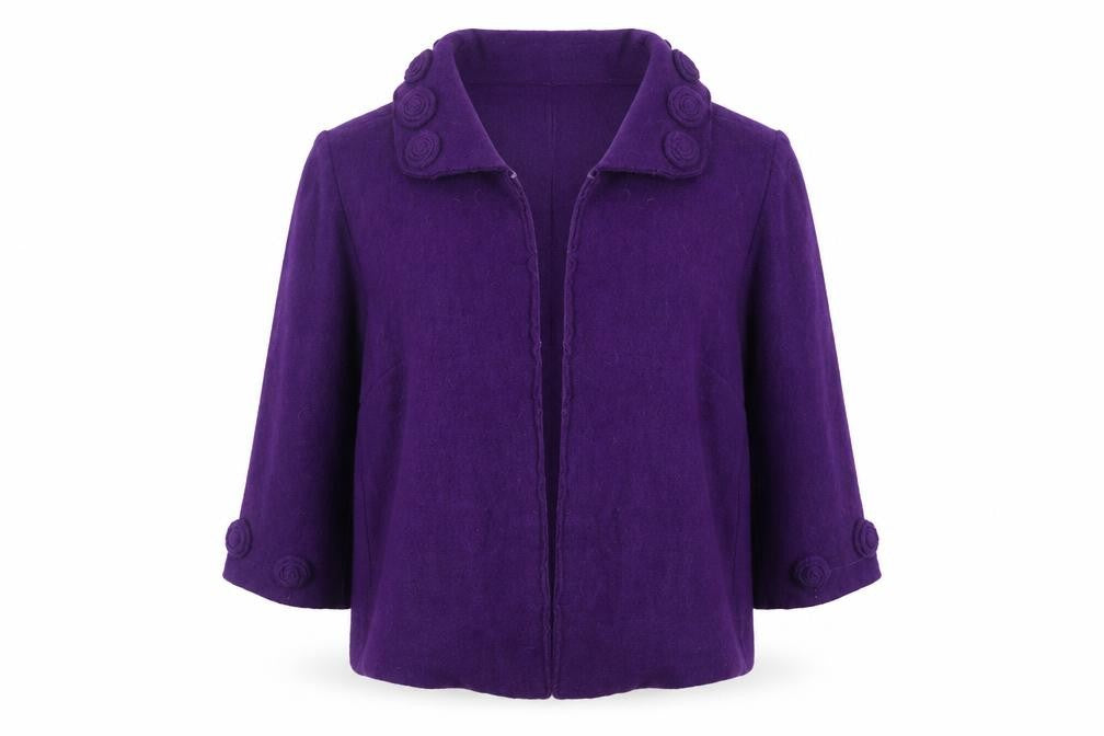 Womens UK XL Classic Fenn Wright Manson Purple Cardigan