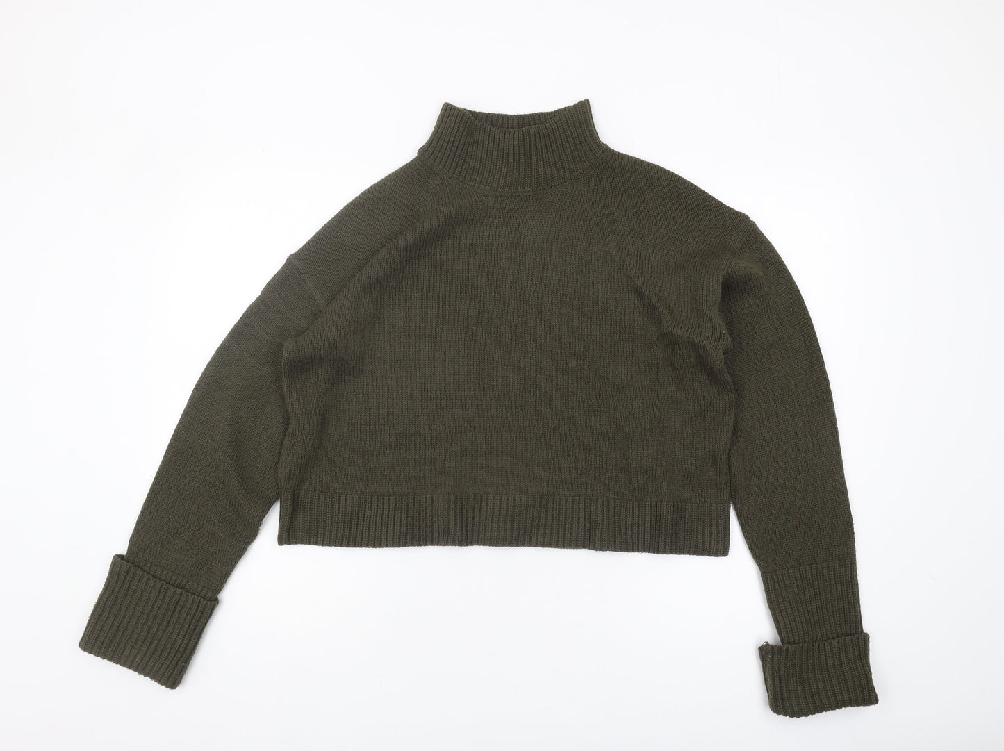 Brave Soul Women's Green Roll Neck Pullover Jumper M