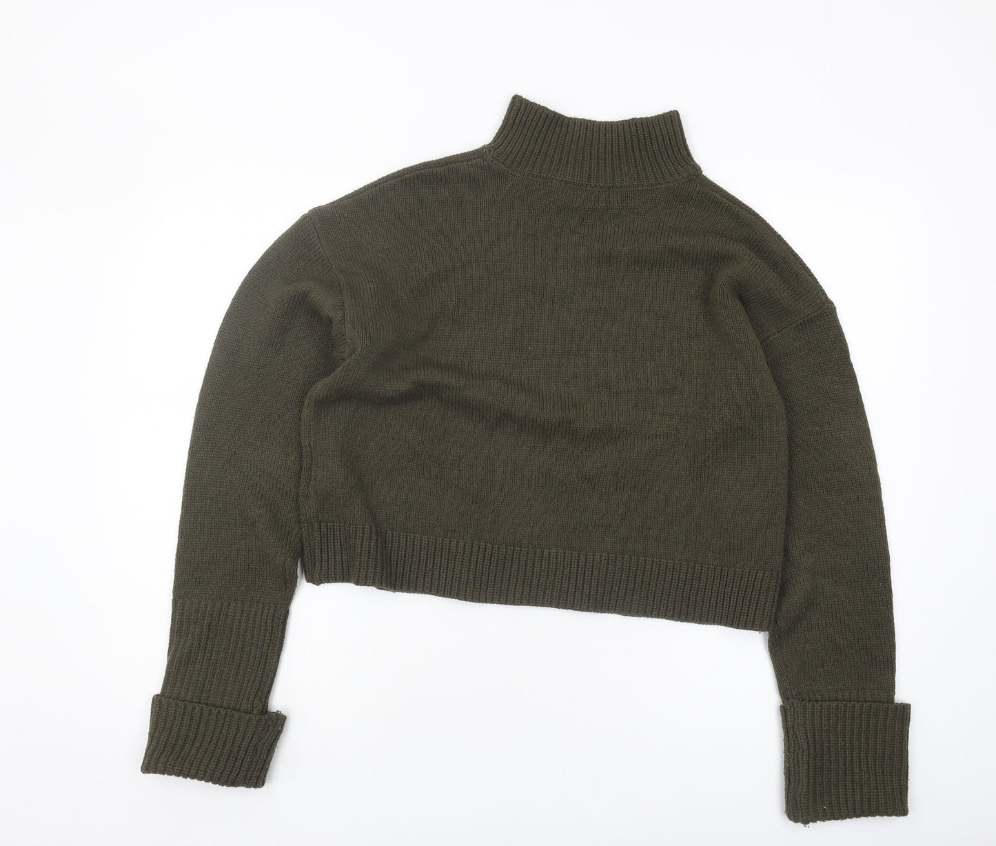 Brave Soul Women's Green Roll Neck Pullover Jumper M