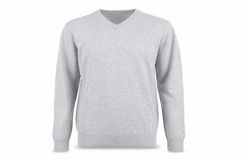 Marks and Spencer Men's Grey V-Neck Pullover Jumper S