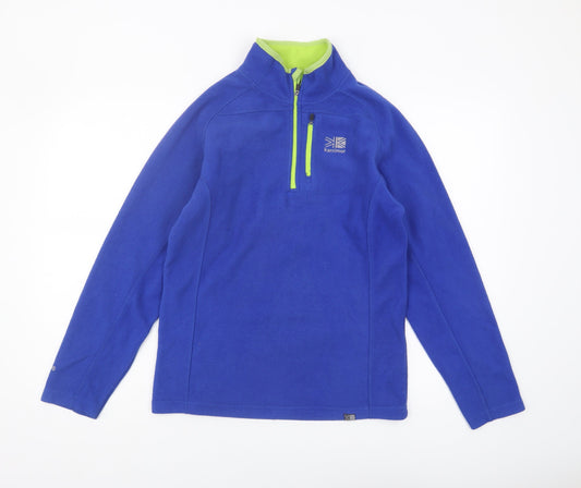 Karrimor Boys Blue Fleece Sweatshirt, 13 Years, Zip Style