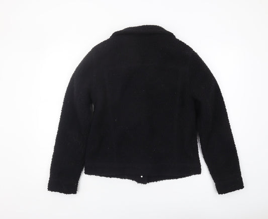 Hollister Women's Black Faux Fur Jacket S