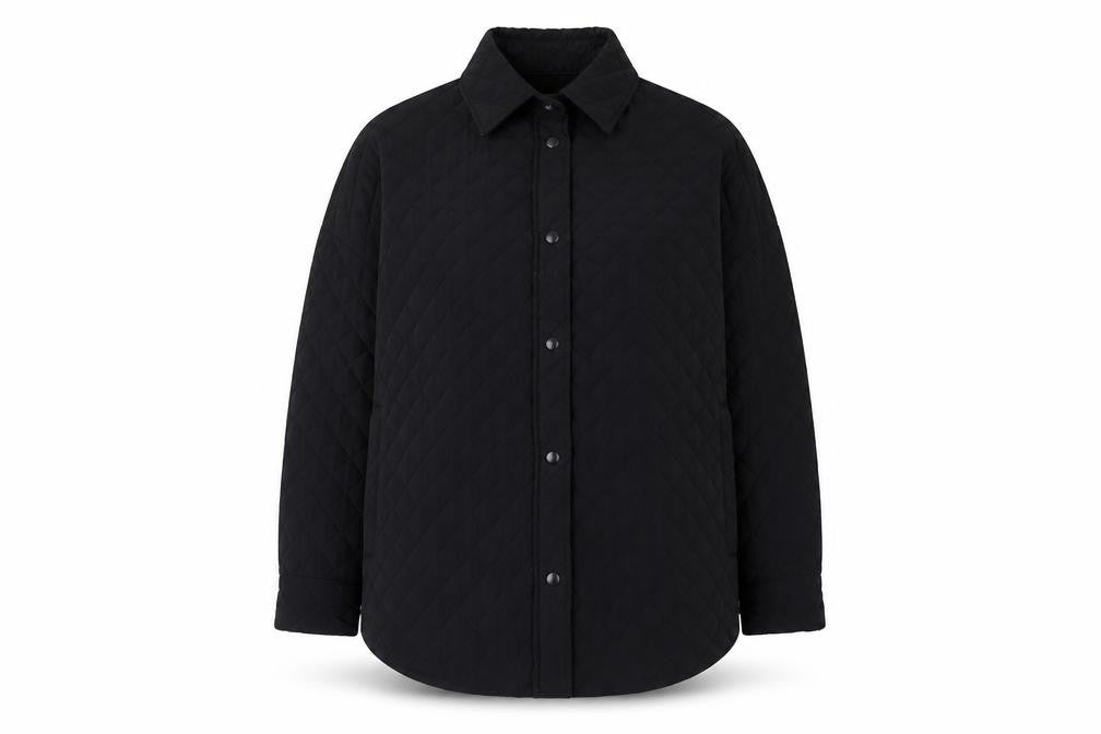 Zara Men's Black Quilted Jacket M - Casual Style