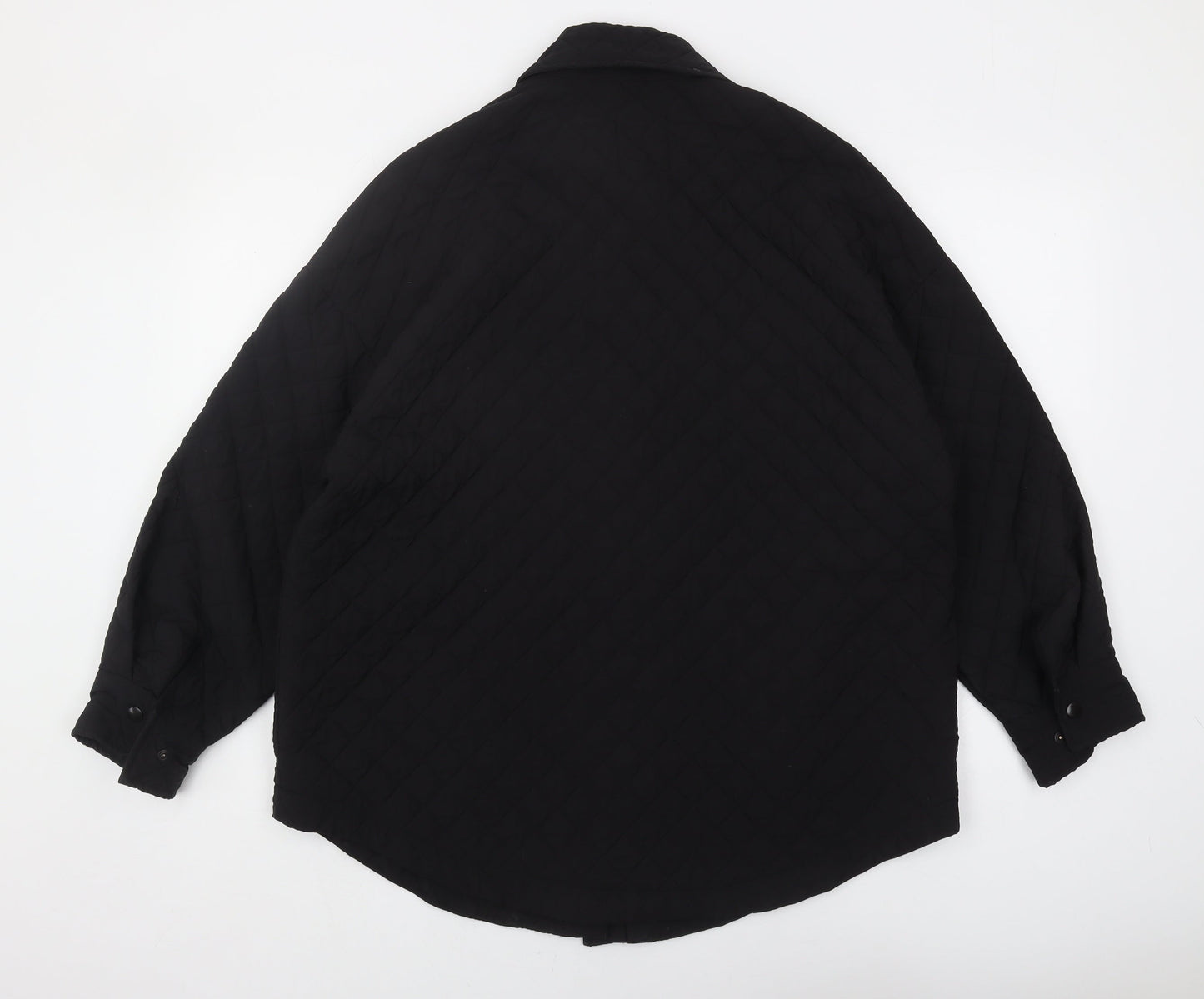 Zara Men's Black Quilted Jacket M - Casual Style