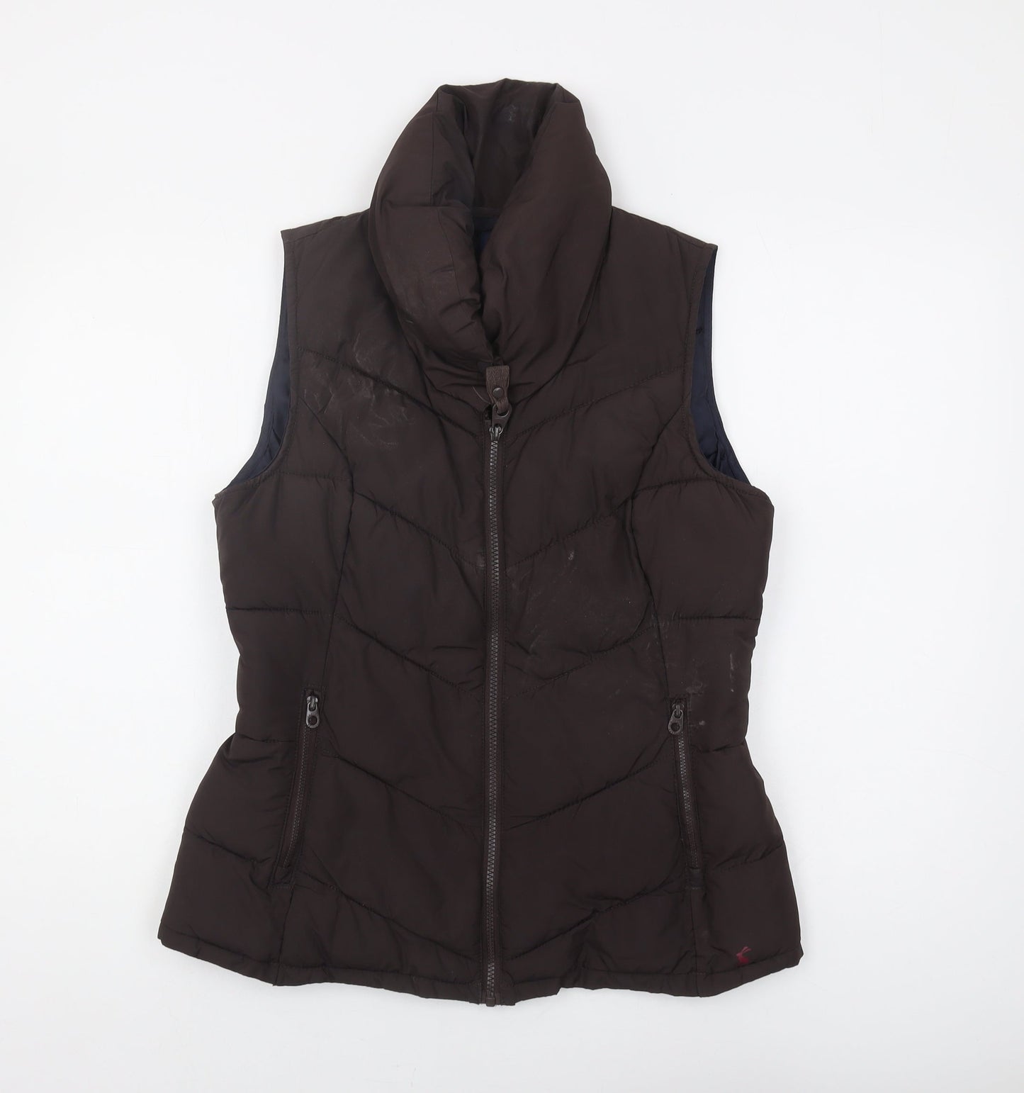 Joules Women's Brown Puffer Waistcoat Size 12