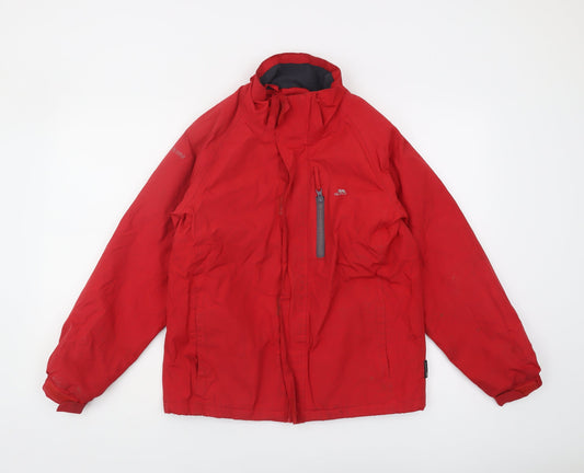 Trespass Boys Red Waterproof Rain Coat 11 Years - Winter Jacket