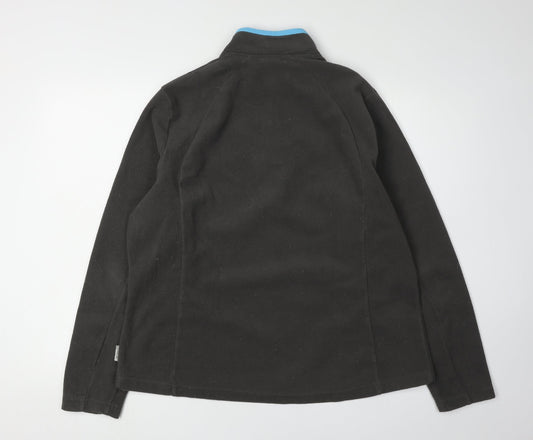 Quechua Unisex Black XL Fleece 1/4 Zip Outdoor Sweatshirt