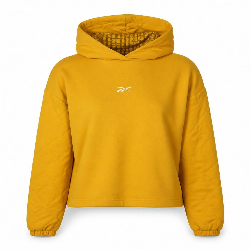 Womens UK L Regular Reebok Yellow  Hoodie