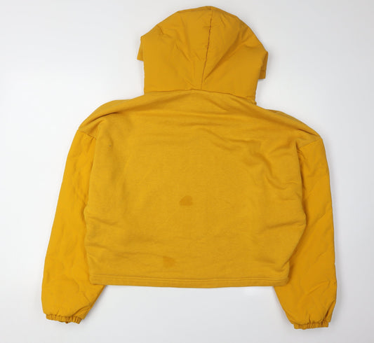 Reebok Women's Yellow Hoodie Size L Lightweight Logo