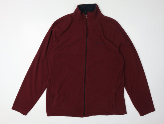 Pierre Cardin Men's Red Basic Fleece Jacket 2XL