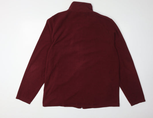 Pierre Cardin Men's Red Basic Fleece Jacket 2XL
