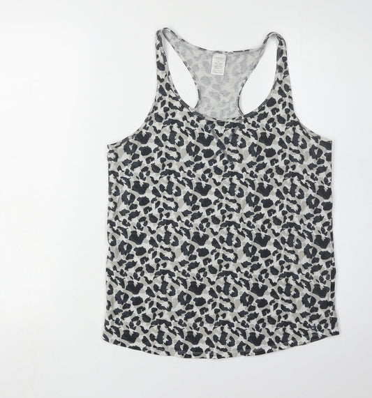 Calvin Klein Women's Grey Leopard Print Tank Camisole M