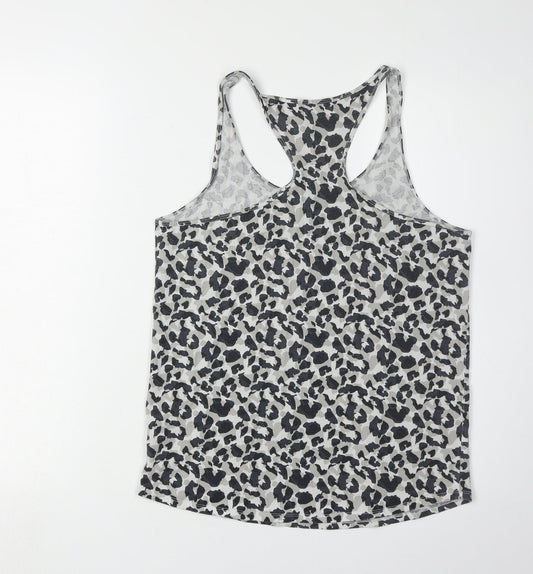 Calvin Klein Women's Grey Leopard Print Tank Camisole M