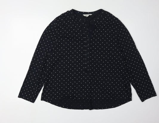 Whistles Women's Black Polka Dot Blouse M