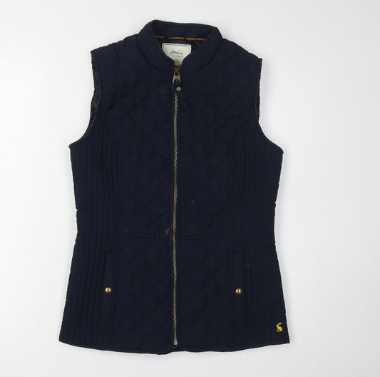 Joules Women's Blue Quilted Waistcoat Size 10