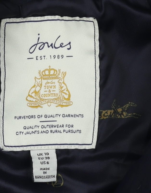 Joules Women's Blue Quilted Waistcoat Size 10