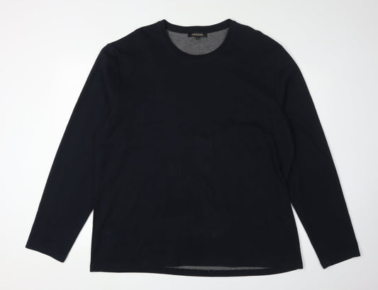 Jaeger Men's Black Crew Neck Pullover Sweatshirt 2XL