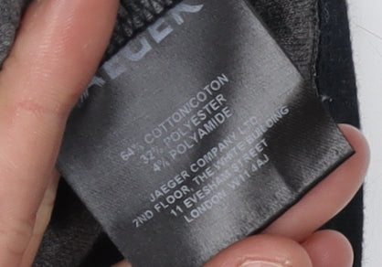 Jaeger Men's Black Crew Neck Pullover Sweatshirt 2XL