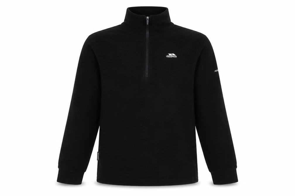 Trespass Boys Black 1/2 Zip Fleece Sweatshirt 11 Years