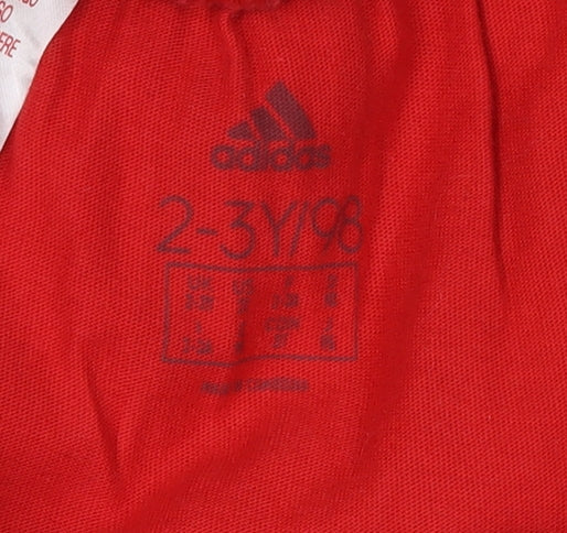 Adidas Boys Red Shorts 2-3 Years, Casual Activewear