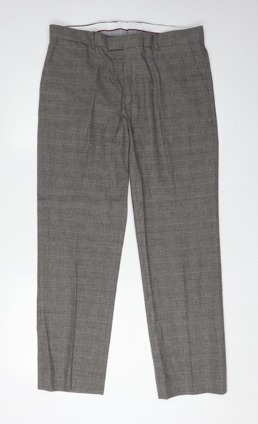 Charles Tyrwhitt Men's Grey Trousers, Size 34