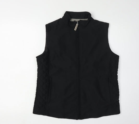 Glenmuir Men's Black Waistcoat M Polyester Zip