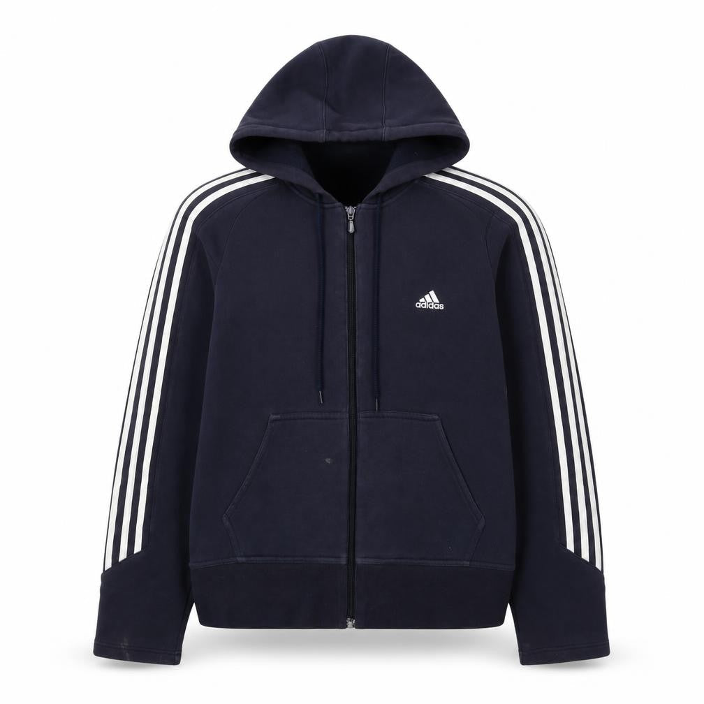 Adidas Womens Blue Hoodie, Zip, Casual Sportswear Size 12,