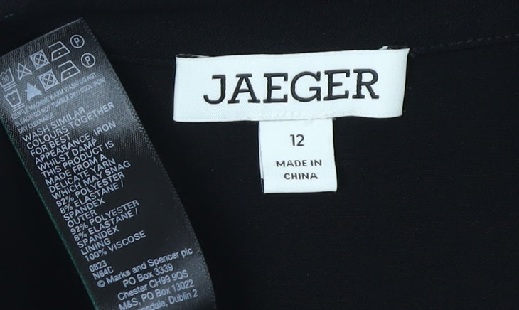 Jaeger Women's Black Long Sleeve Dress Size 12