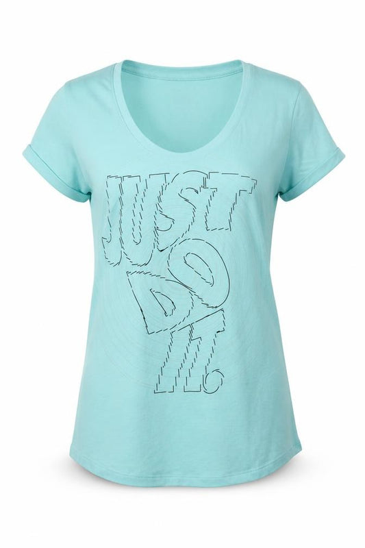 Womens UK Size S Nike Blue Polyester Blend T-Shirt