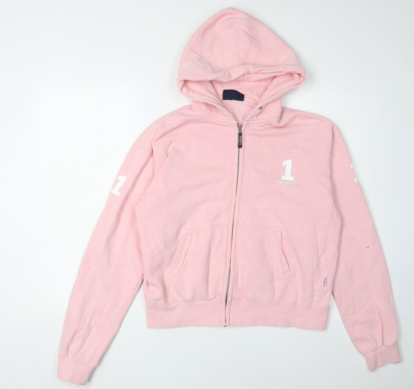 Hackett Women's Pink Full Zip Hoodie - Size L