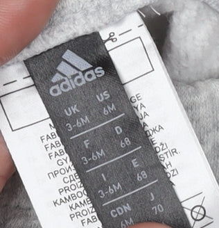 Adidas Unisex Baby Jogger Trousers Grey 3-6 Months