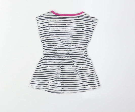 Converse Girls White Striped T-Shirt Dress 18 Months